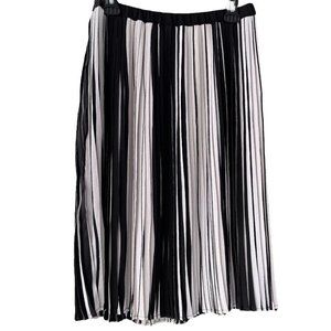 Adrianna Papell striped pleated midi skirt